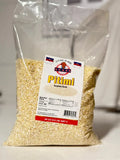 Bag of Pitimi sorghum grain with a label on a white background